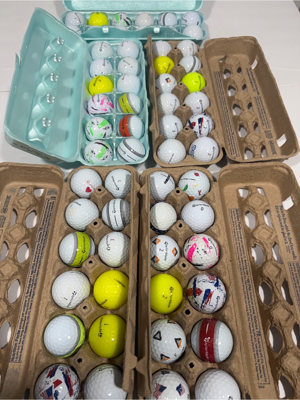Taylormade Golf Balls 3A/Grade B lot Of 60